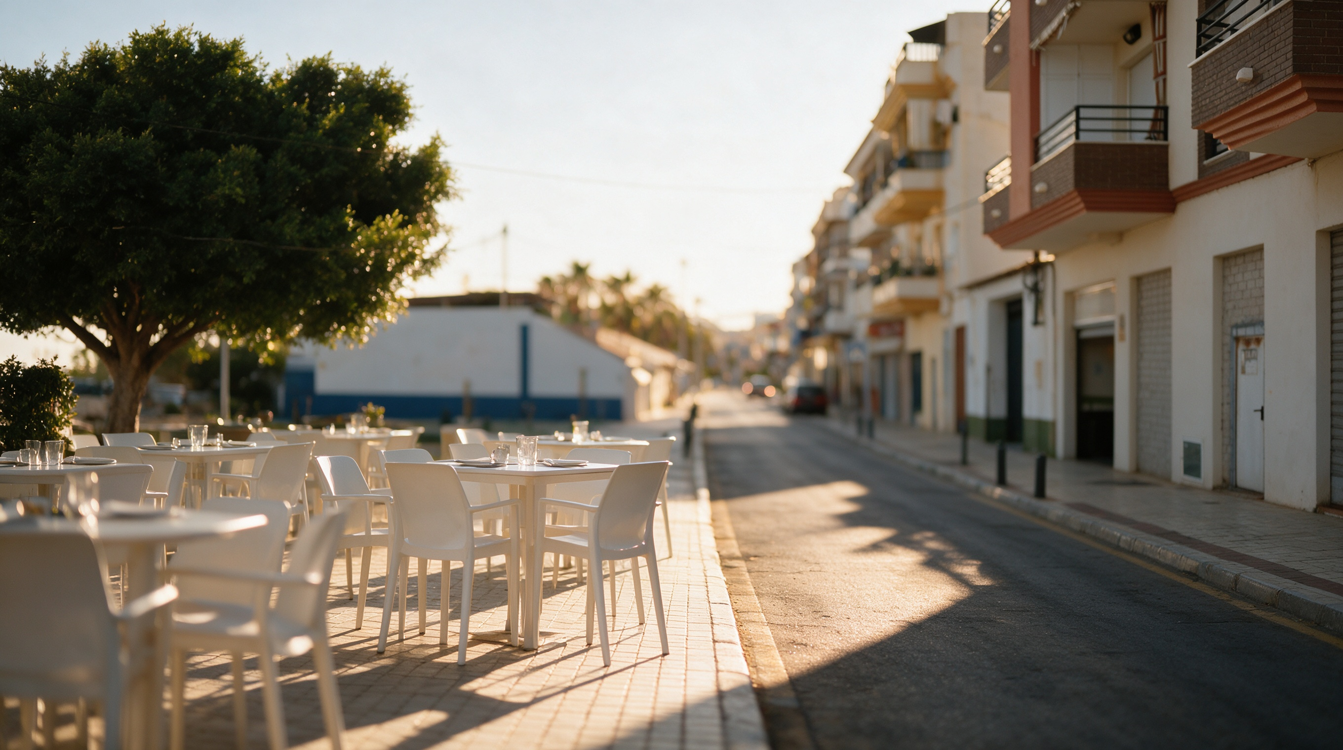 Terraza exterior de El Saladero en Caleta de Vélez